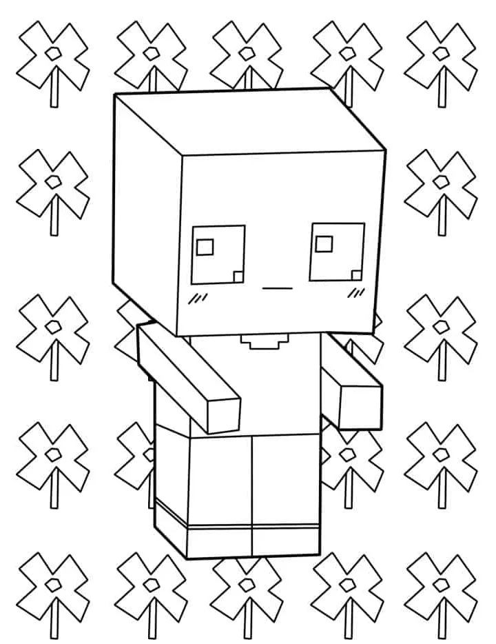 coloriage Minicraft gratuit pour enfants 1