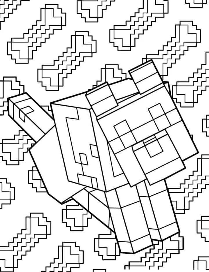 coloriage Minicraft a dessiner en ligne 1