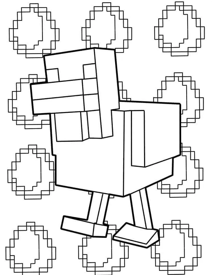 coloriage Minicraft a imprimer