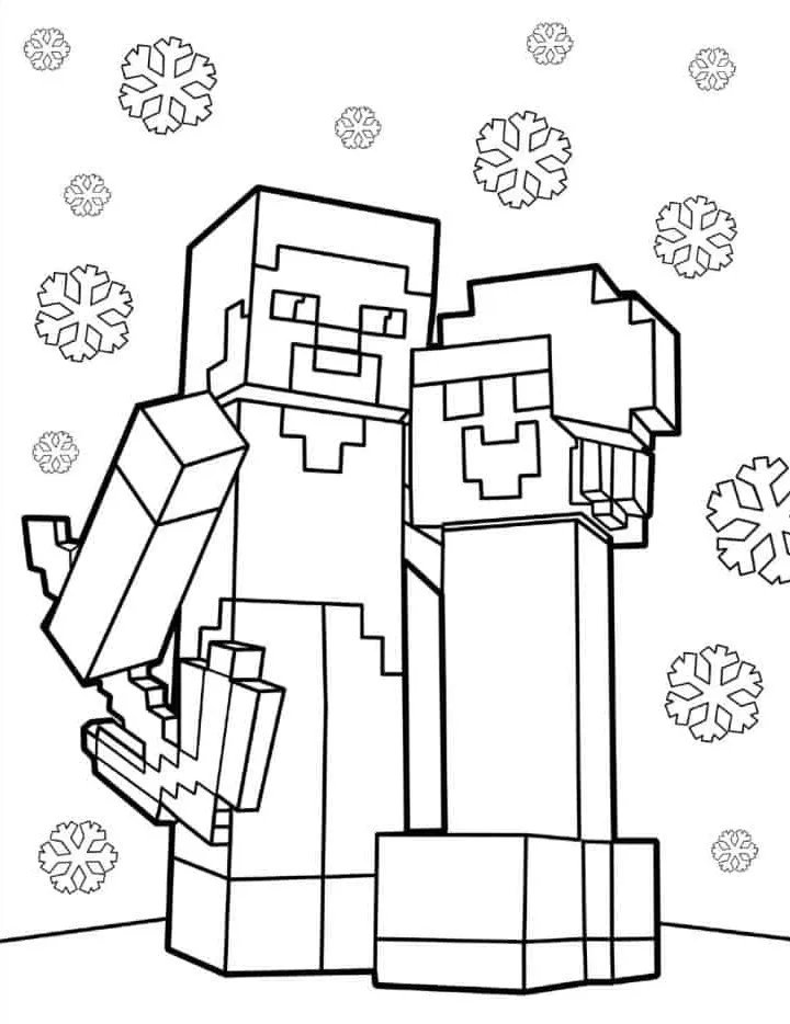 coloriage Minicraft gratuit