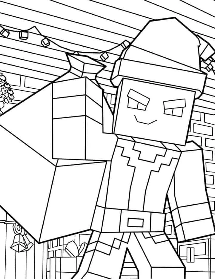 coloriage Minicraft pour enfants à imprimer