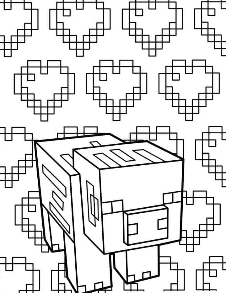 coloriage Minicraft à imprimer gratuitement pdf