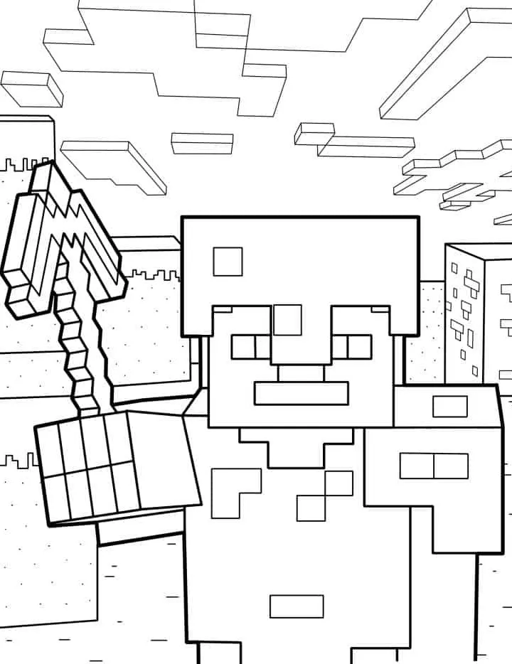 coloriage Minicraft gratuit pour enfants