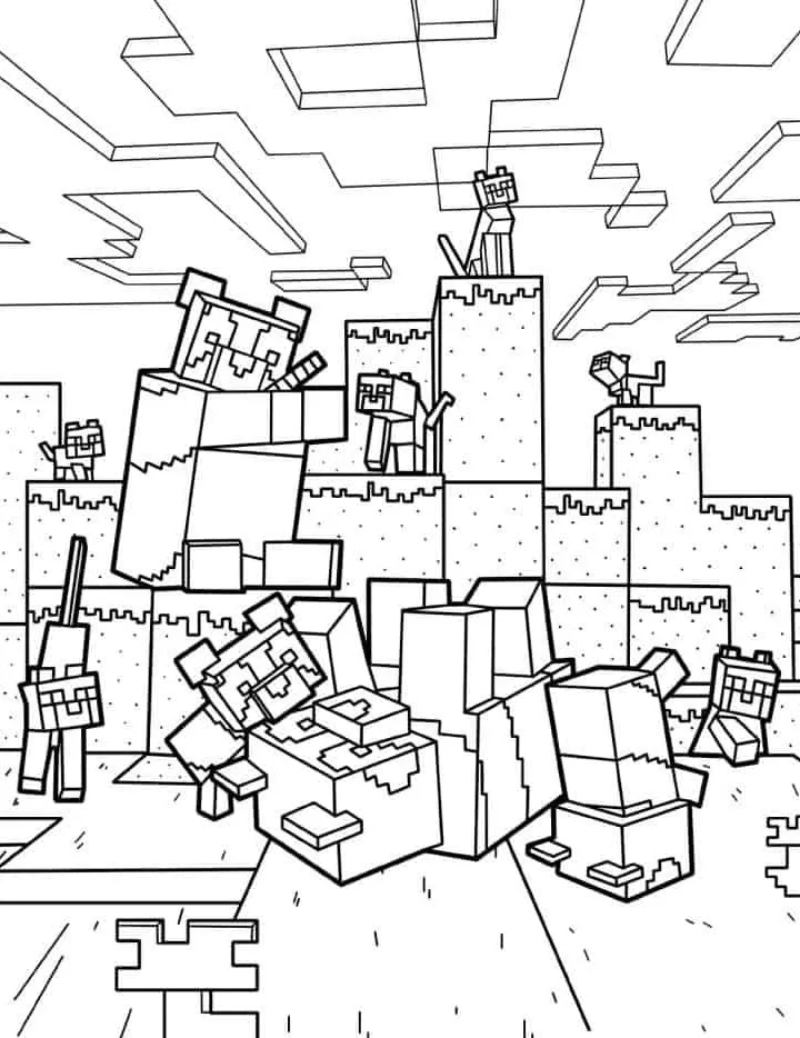 coloriage Minicraft à imprimer gratuit