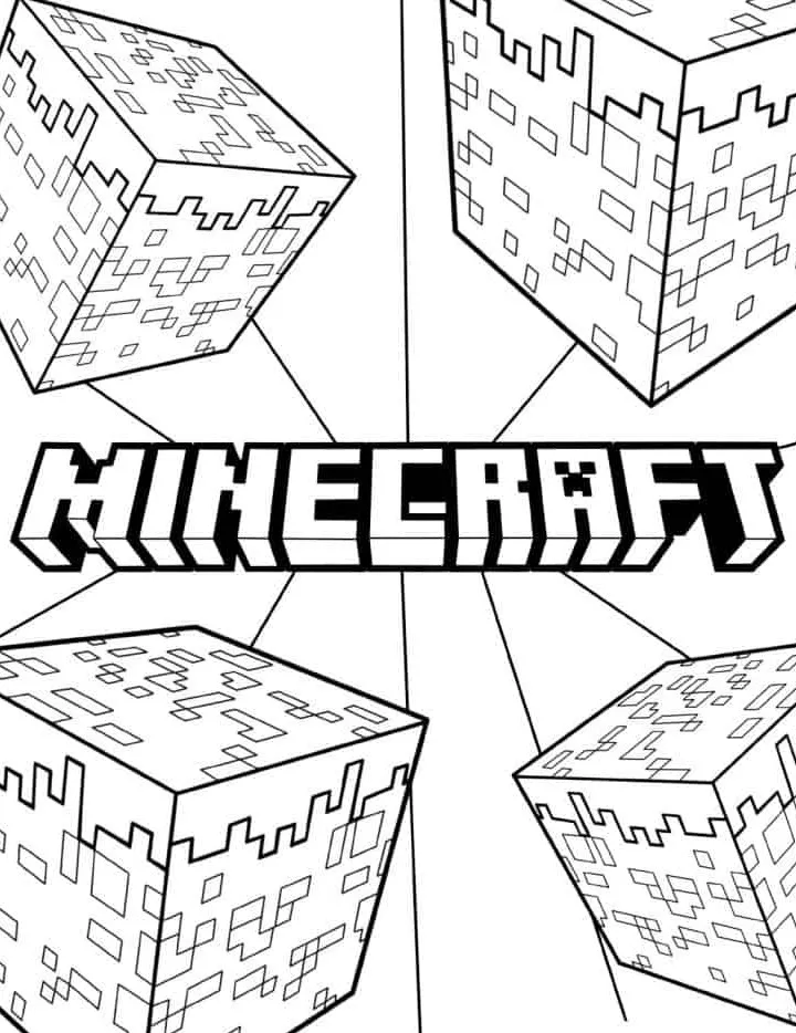 coloriage Minicraft pour enfant à imprimer 3