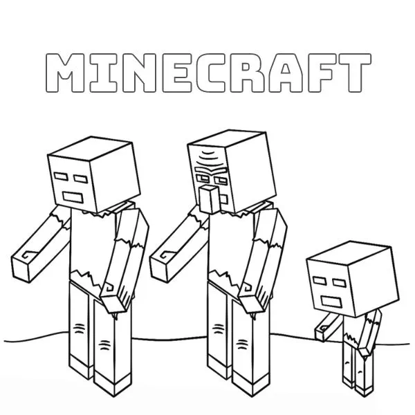 coloriage Minicraft à imprimer 1