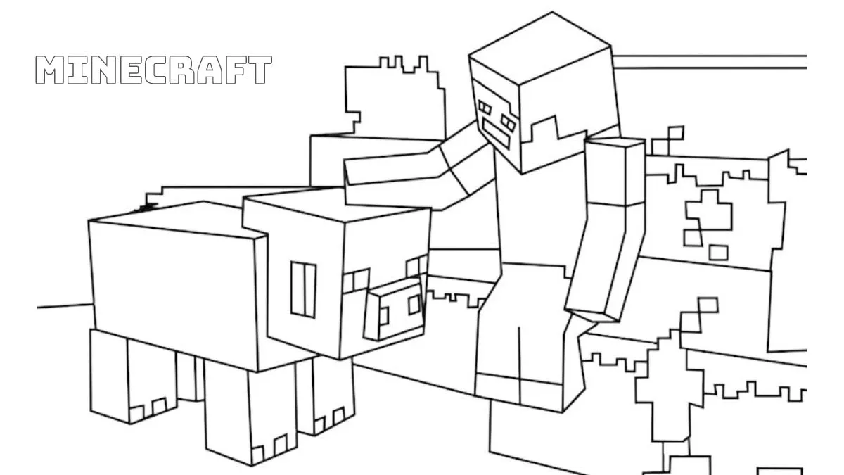 coloriage Minicraft à imprimer