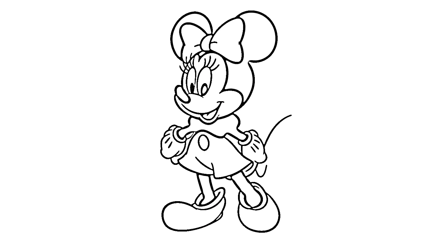 coloriage Minnie à imprimer a4