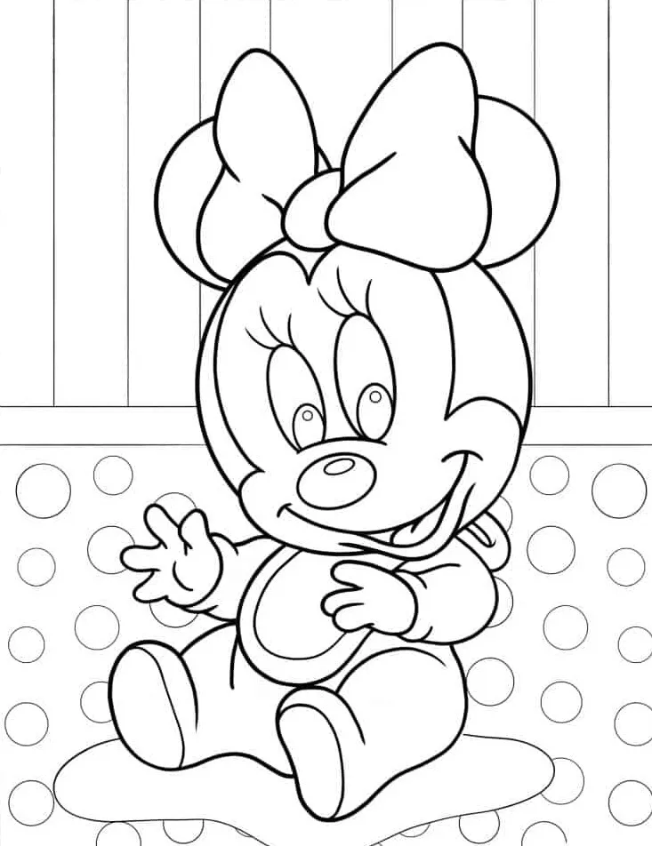 coloriage Minnie gratuit a imprimer