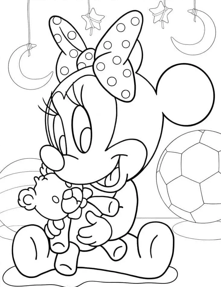 coloriage Minnie de pour enfants