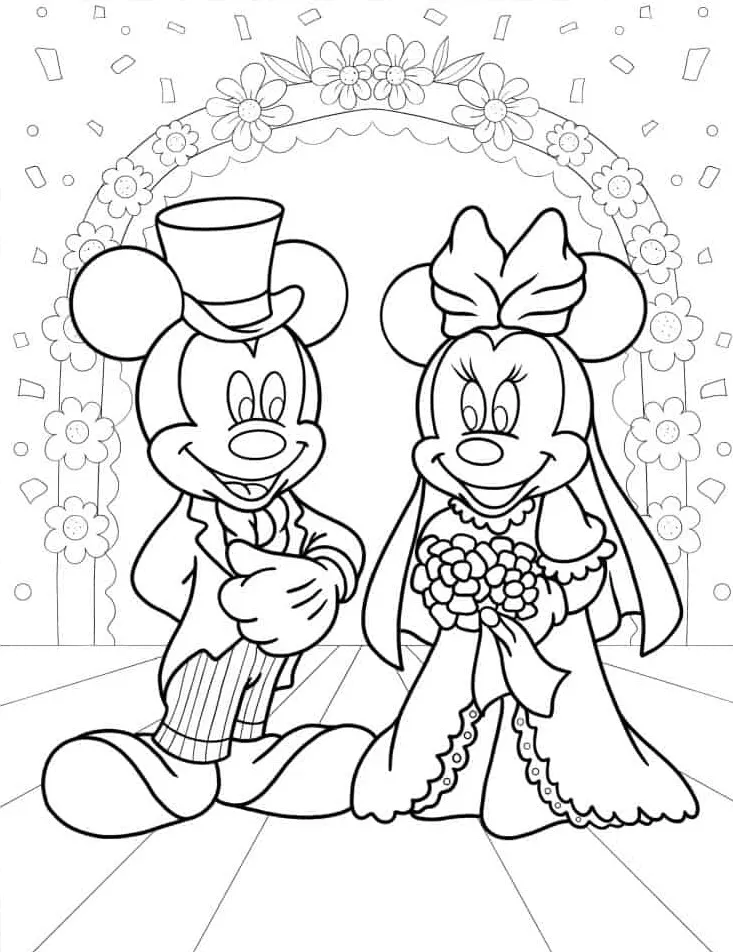 coloriage Minnie a telecharger