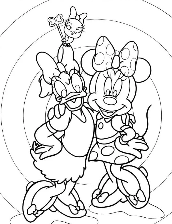 coloriage Minnie à imprimer pdf 1