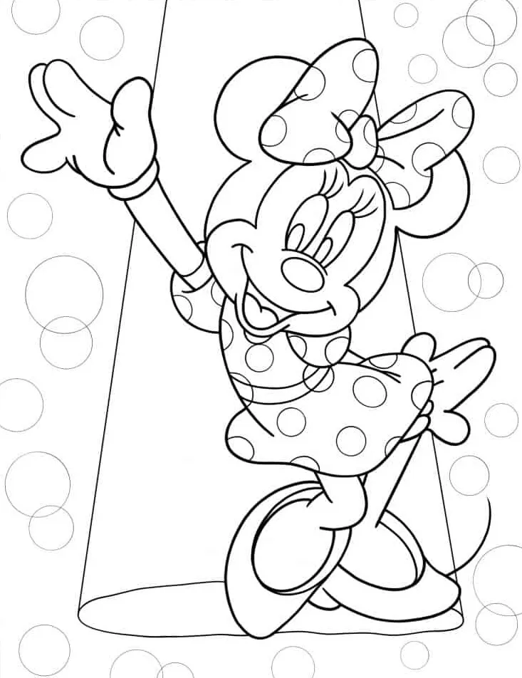 coloriage Minnie a dessiner et imprimer