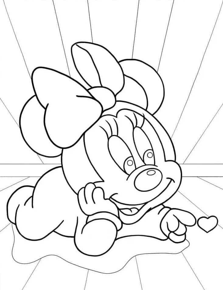 coloriage Minnie pour enfant de 7 ans