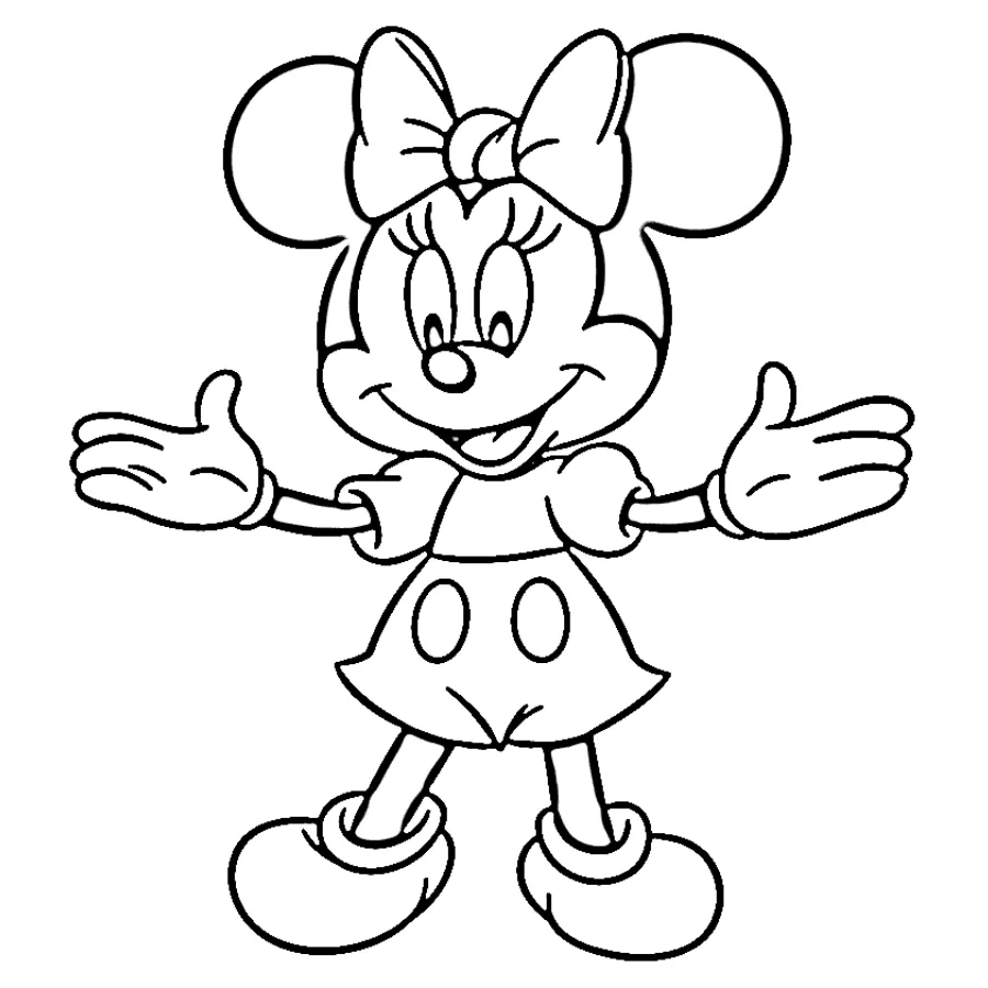 coloriage Minnie a imprimer gratuit