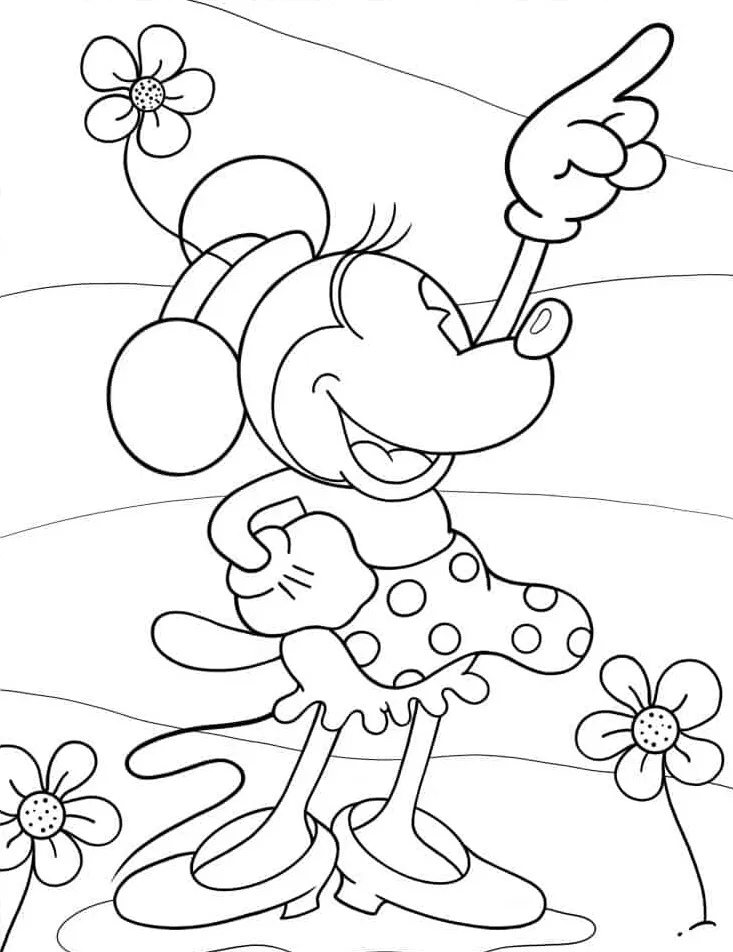 coloriage Minnie et dessins 1