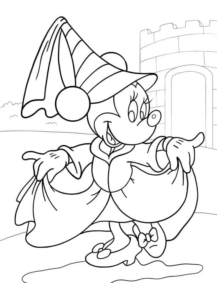 image pour coloriage Minnie enfant