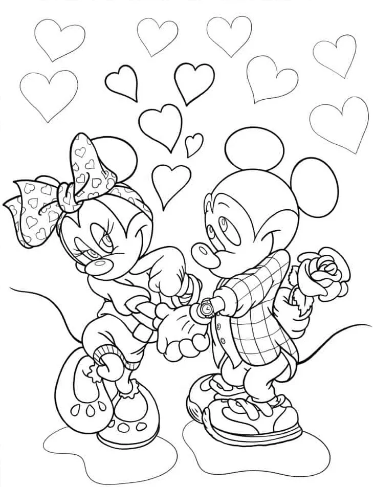 coloriage Minnie et decoupage a imprimer gratuit