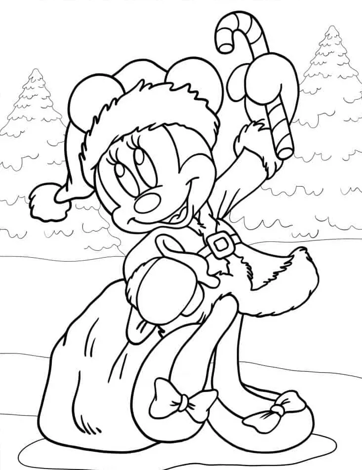 coloriage Minnie à imprimer gratuitement pdf 1