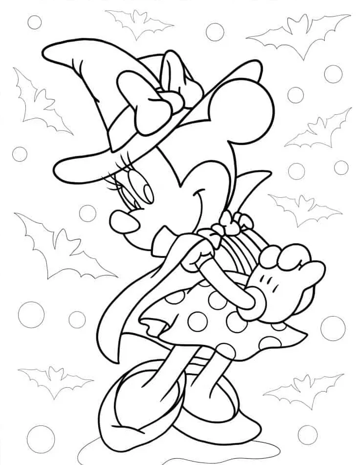 coloriage Minnie à imprimer pour enfants