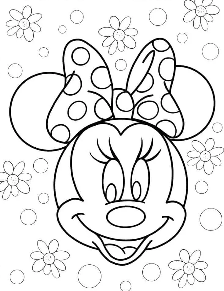 coloriage Minnie pour enfant de 8 ans