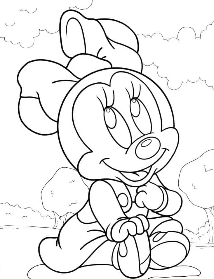 coloriage Minnie a dessiner en ligne