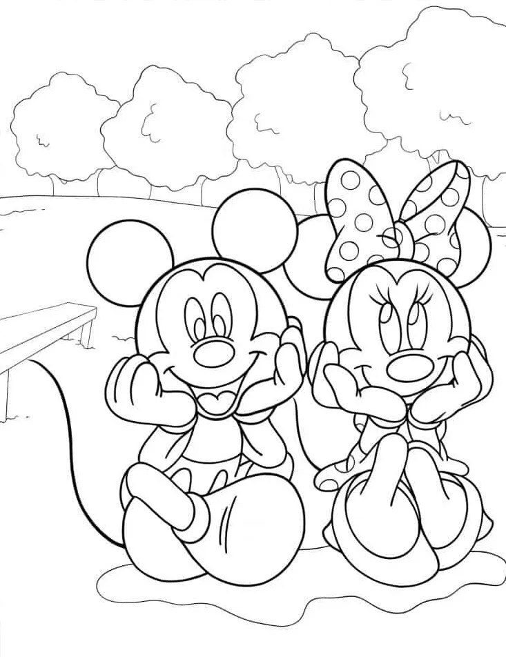 coloriage Minnie a dessiner en ligne 1