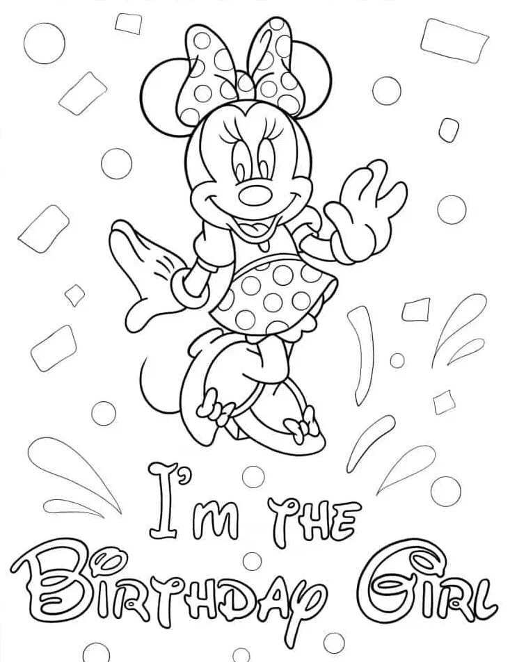 imprimer coloriage Minnie pour enfant