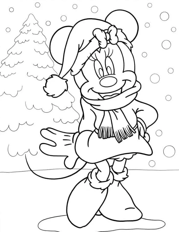 coloriage Minnie a colorier en ligne