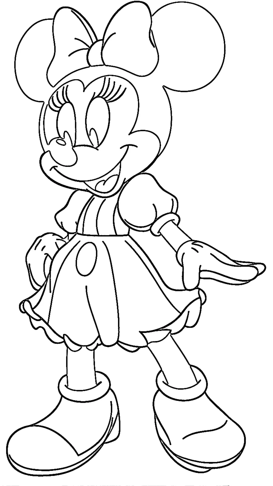 coloriage Minnie à imprimer gratuitement pdf