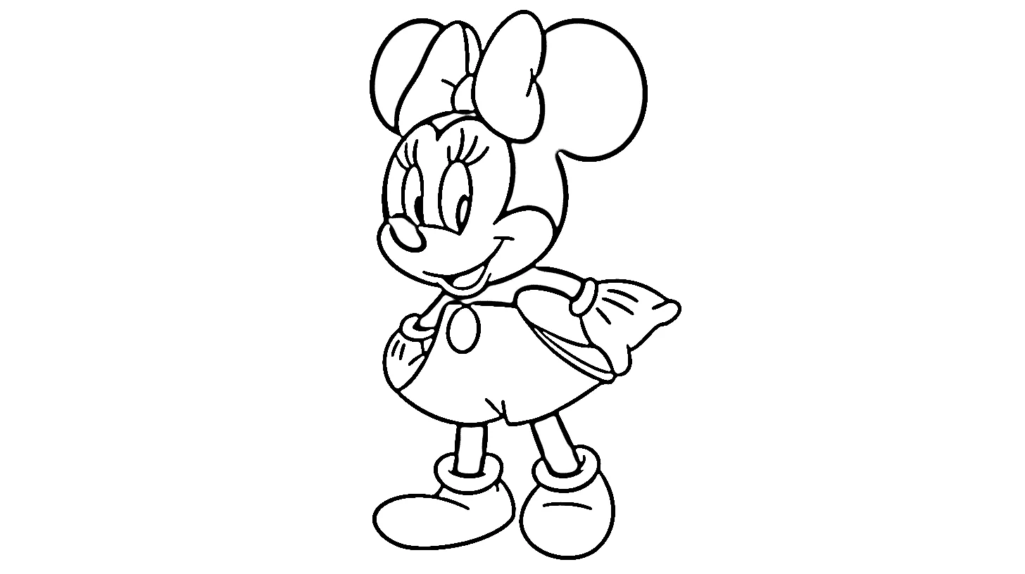 coloriage Minnie pour bebe a imprimer