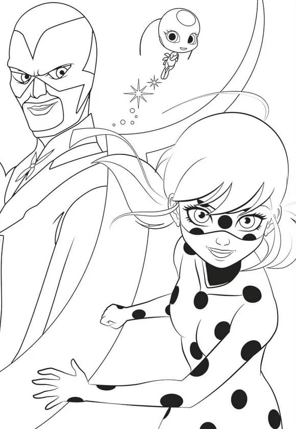 coloriage Miraculous et decoupage