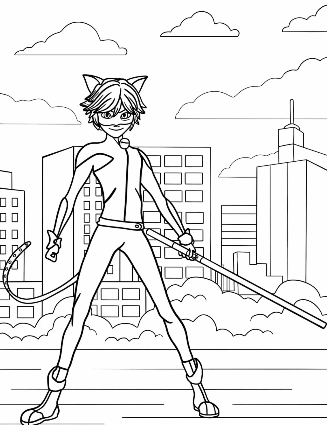 coloriage Miraculous pour enfant de 7 ans