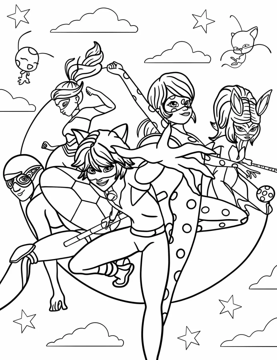 coloriage Miraculous pour enfants à télécharger