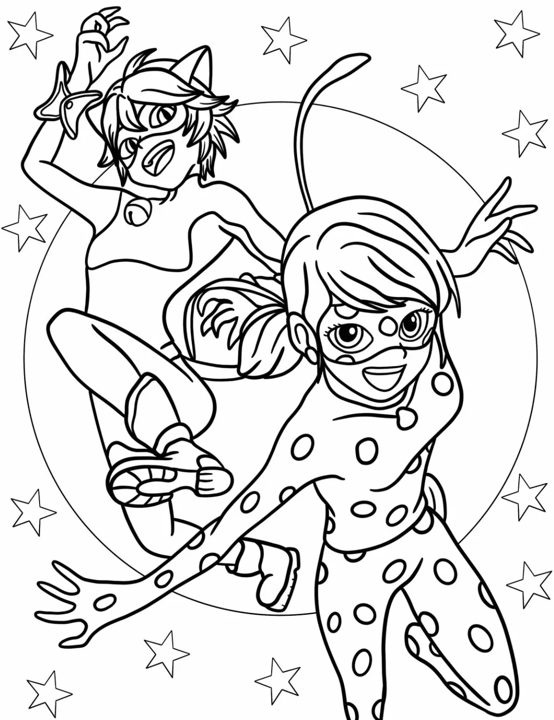 coloriage Miraculous et découpage à imprimer