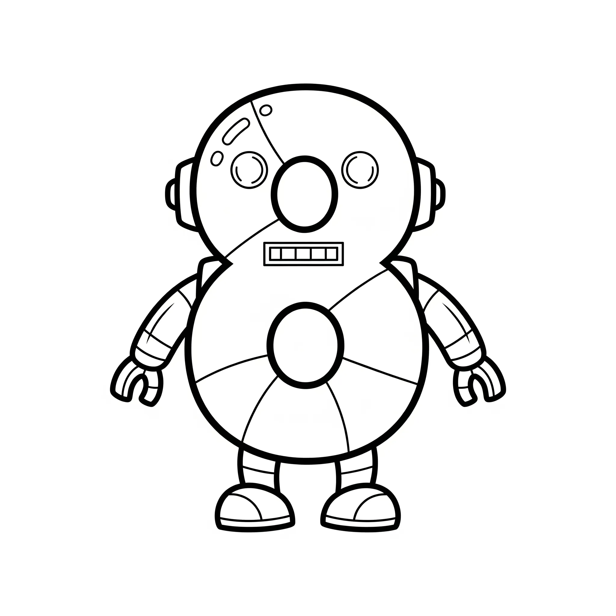 coloriage Mon Petit Robot Chiffre pour enfant de 7 ans