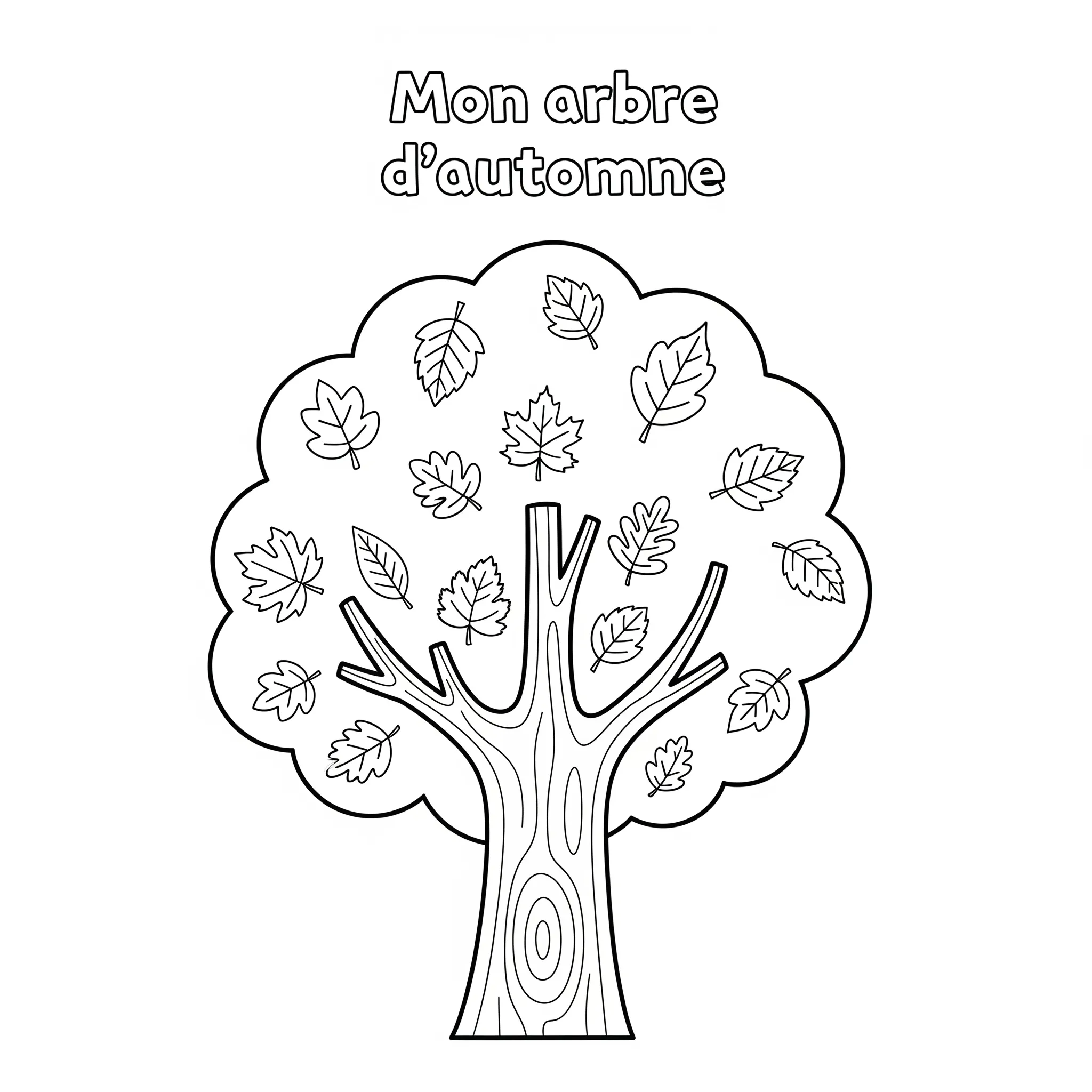 coloriage Mon arbre d’automne pour enfant de 10 ans