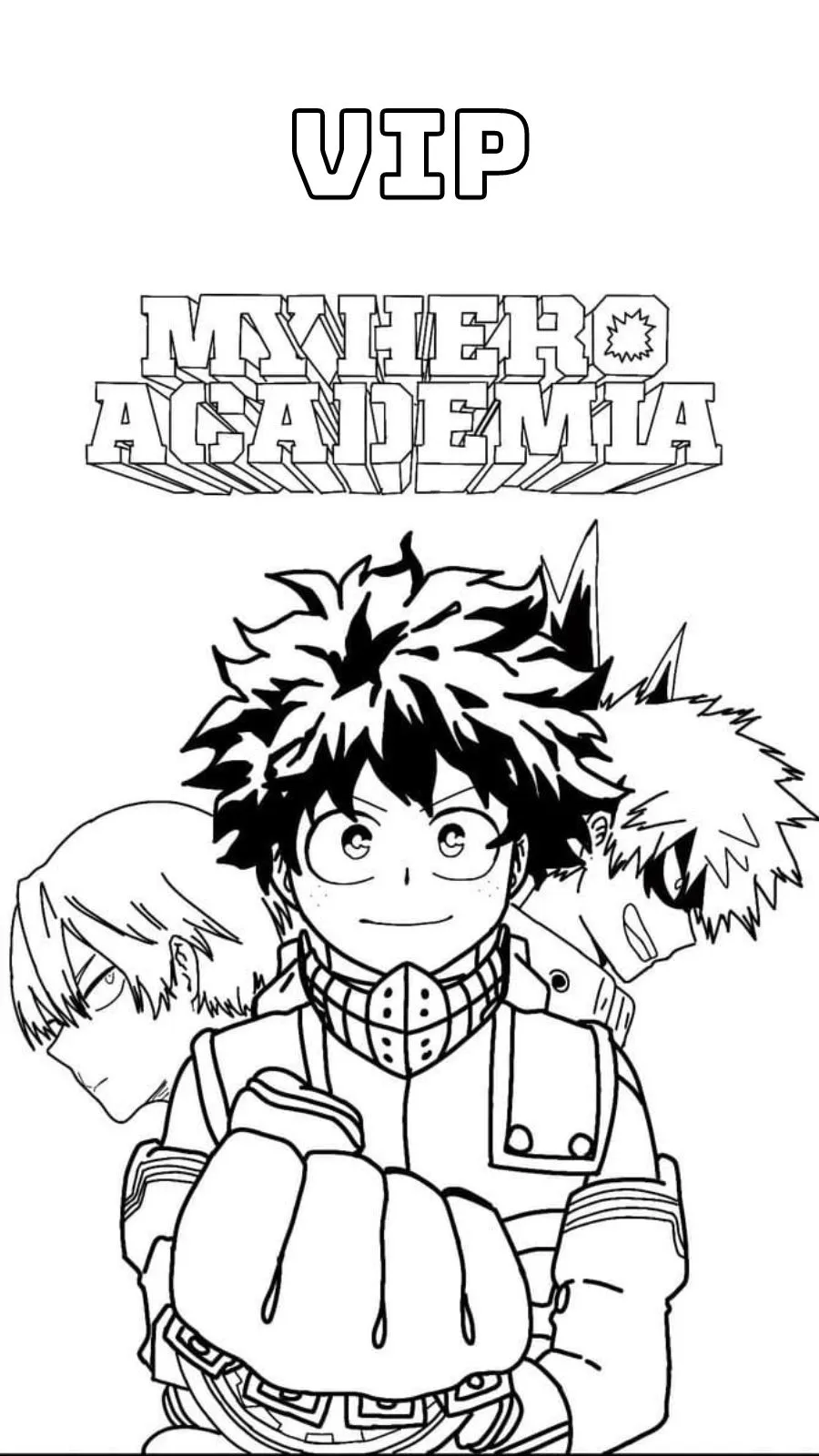 imprimer coloriage My Hero Academia gratuit