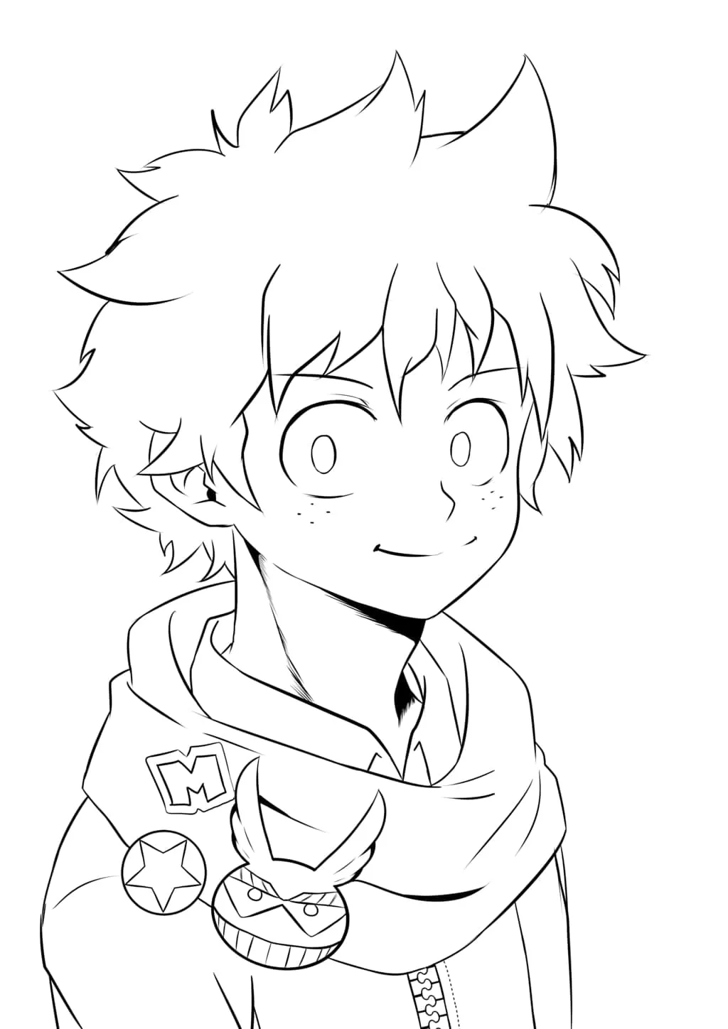 coloriage My Hero Academia et decoupage a imprimer gratuit