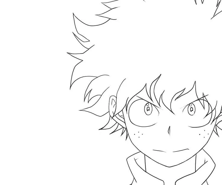 coloriage My Hero Academia à imprimer kawaii