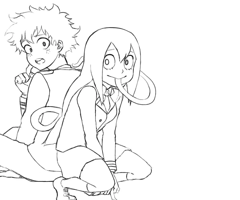 coloriage My Hero Academia pour enfant de 2 ans 1