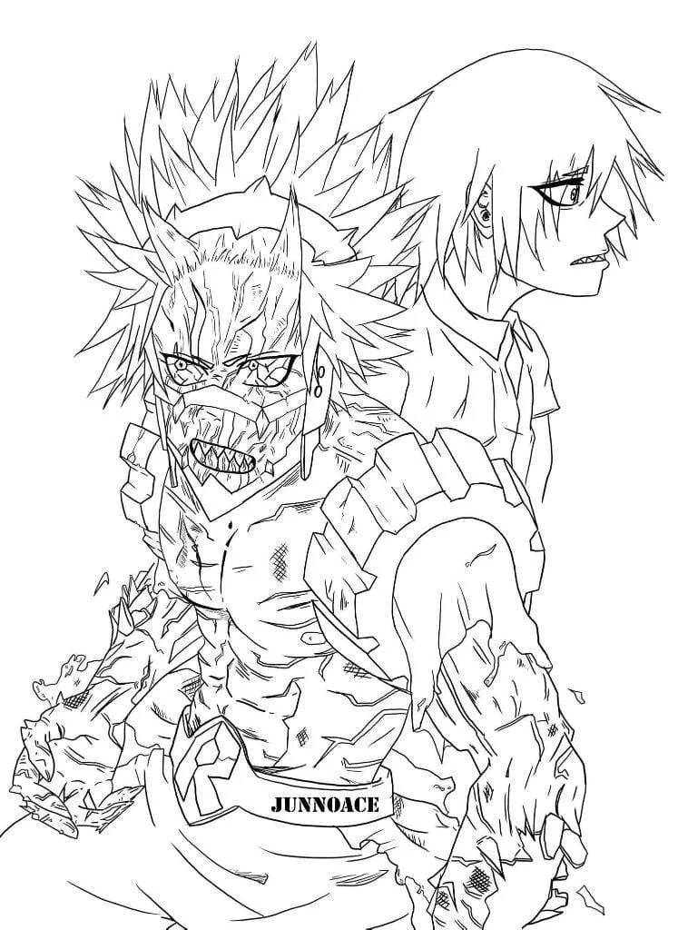 coloriage My Hero Academia et decoupage