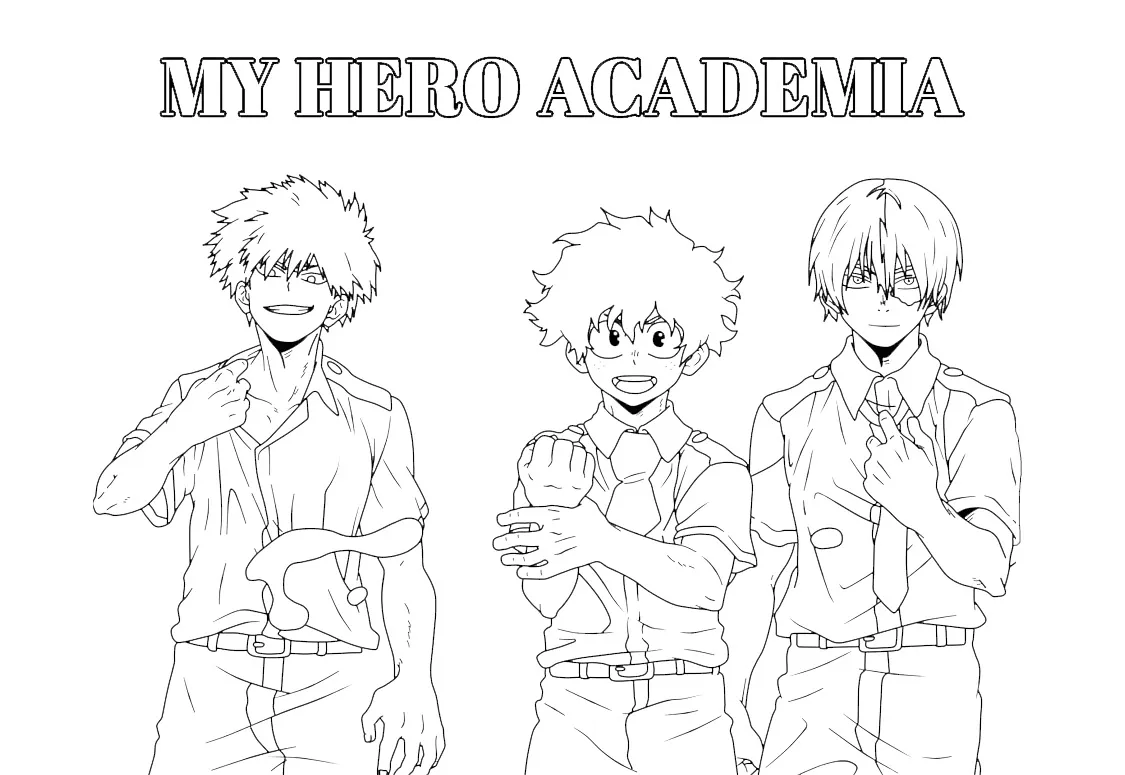 coloriage My Hero Academia et découpage à imprimer