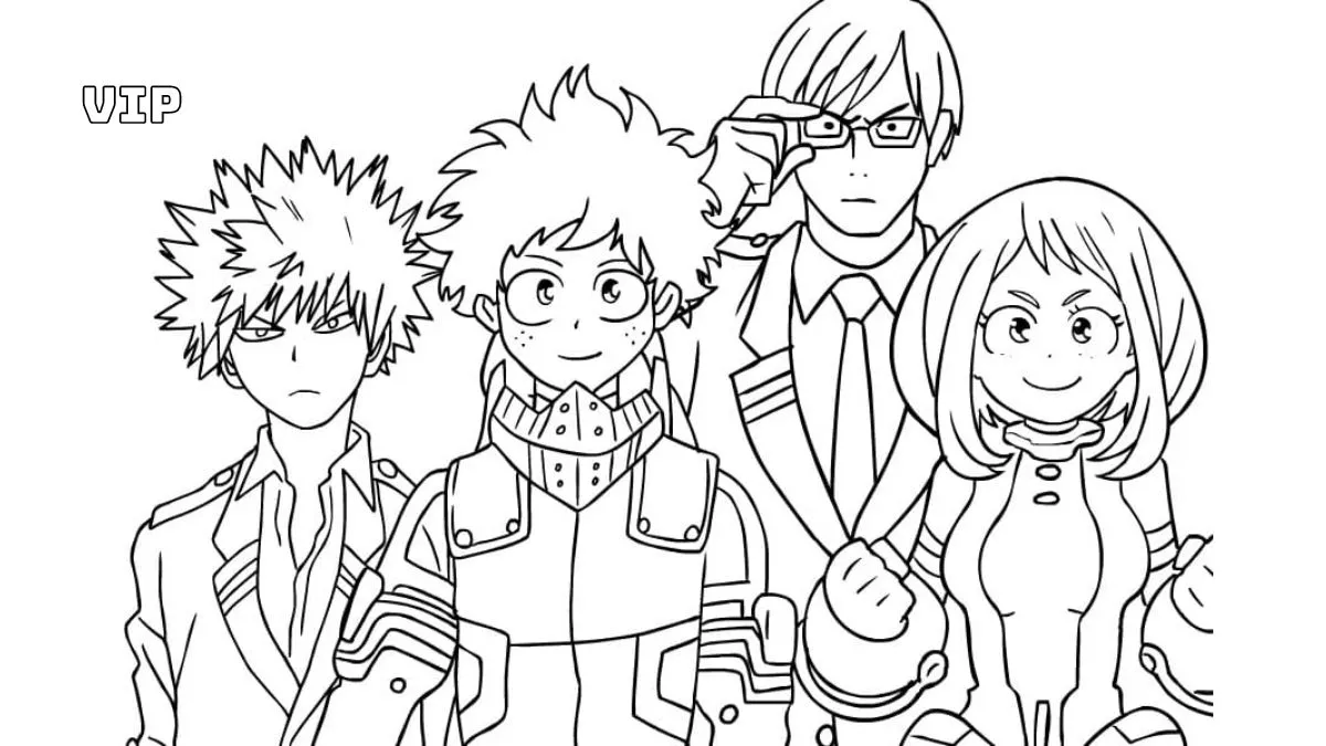 coloriage My Hero Academia pour enfant de 2 ans