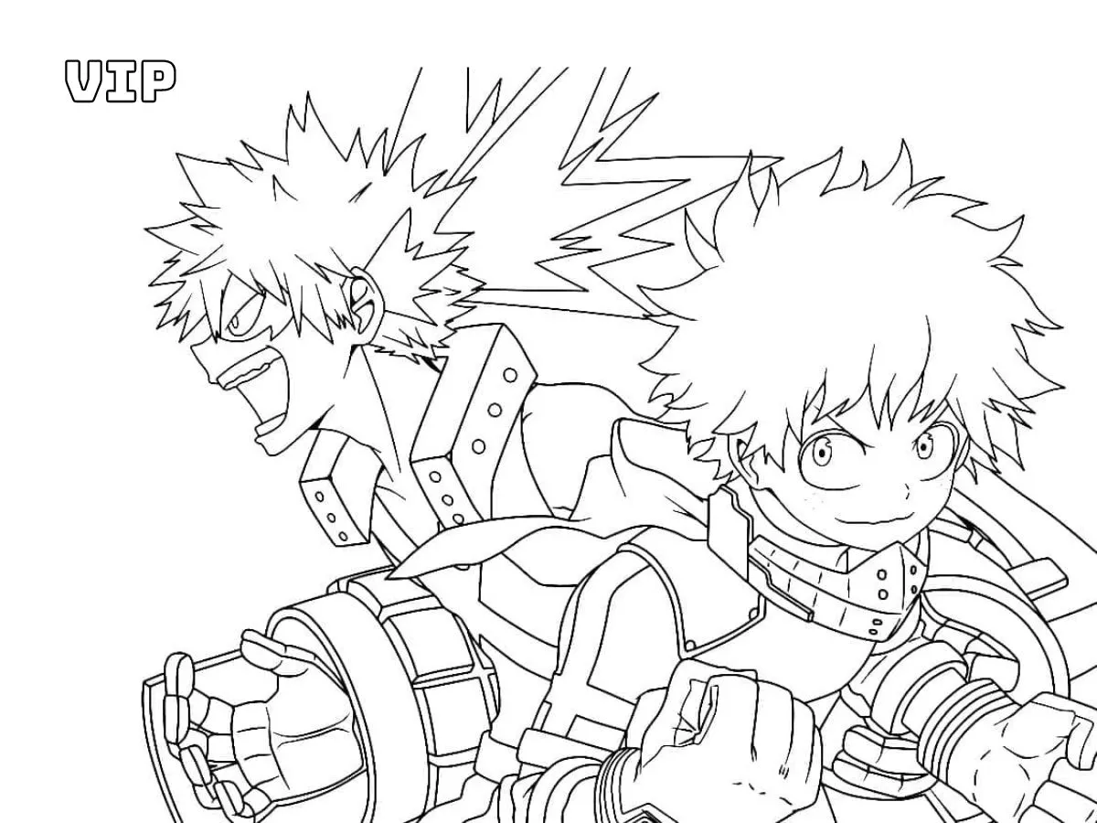 coloriage My Hero Academia pour enfant de 7 ans