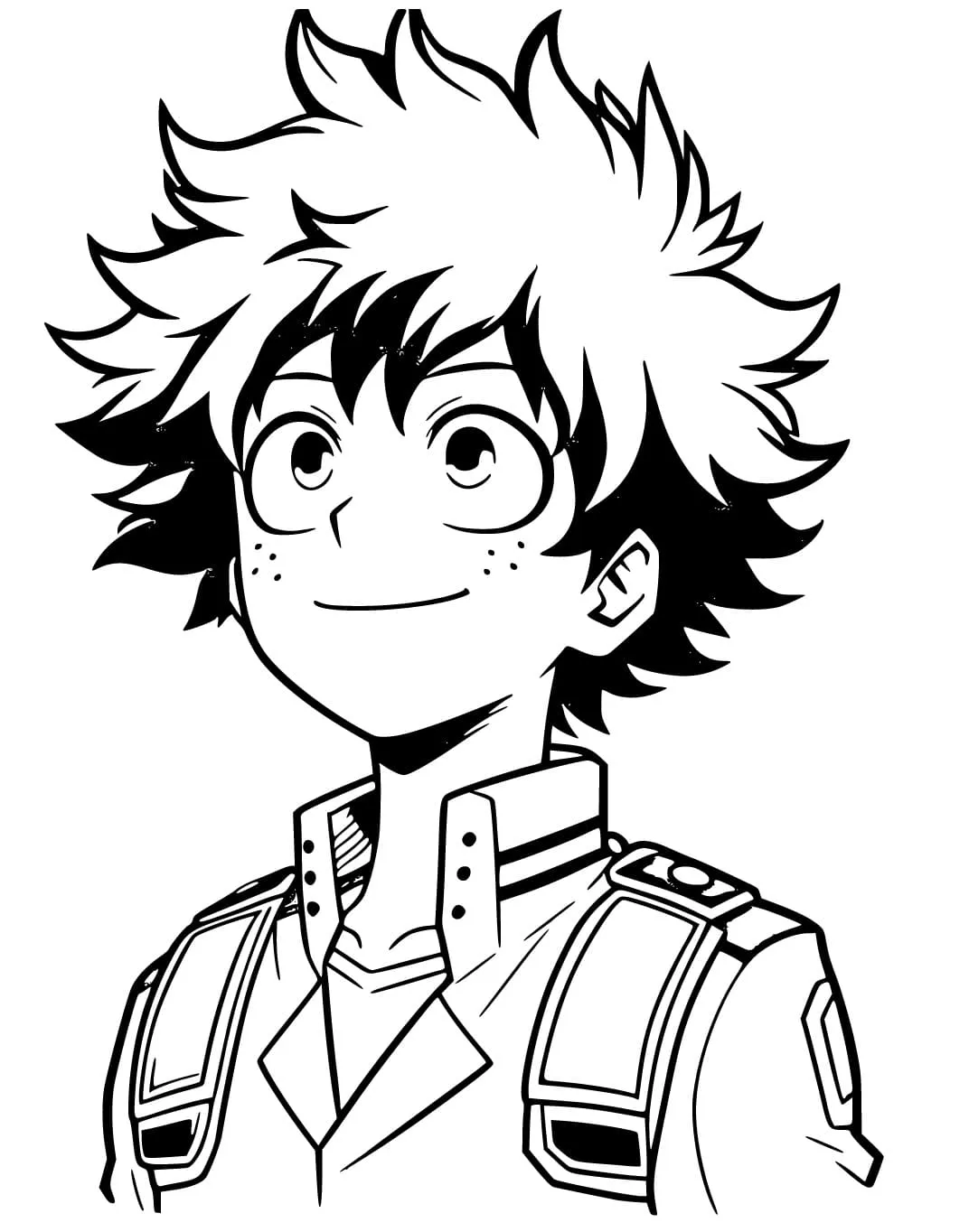 coloriage My Hero Academia à imprimer pour enfant de 2 ans 2