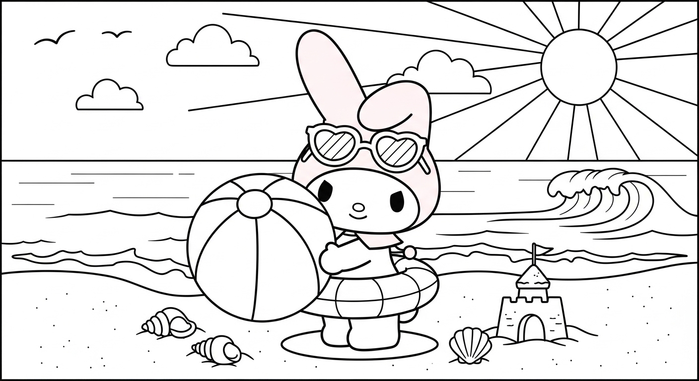 a imprimer coloriage My Melody update gratuit