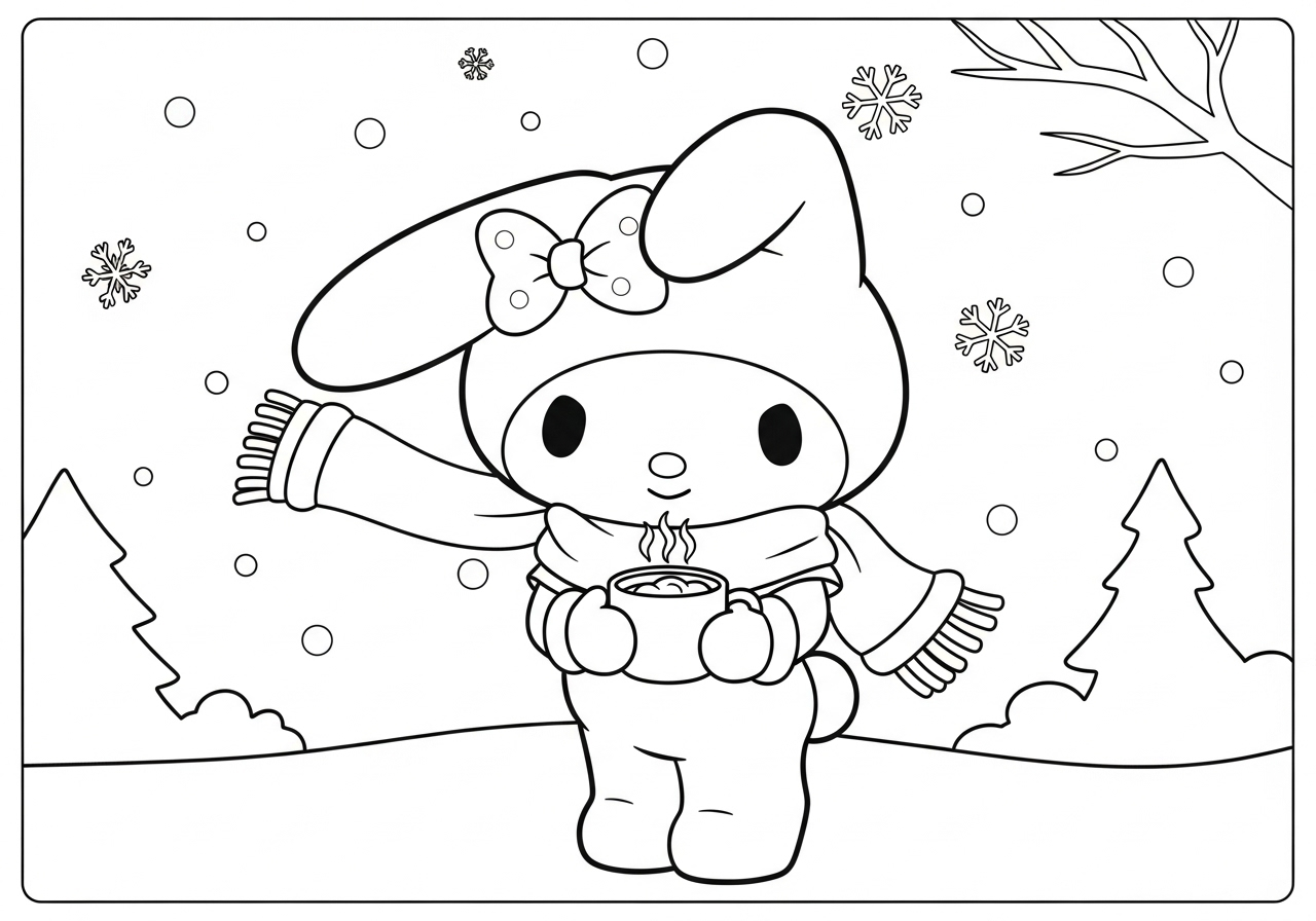 coloriage My Melody update gratuit en ligne