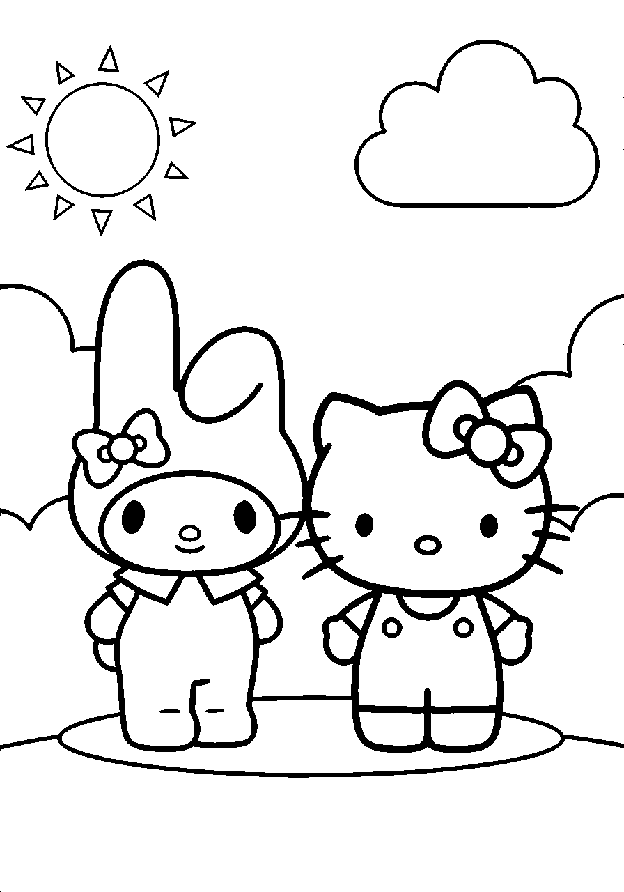coloriage My Melody update a imprimer