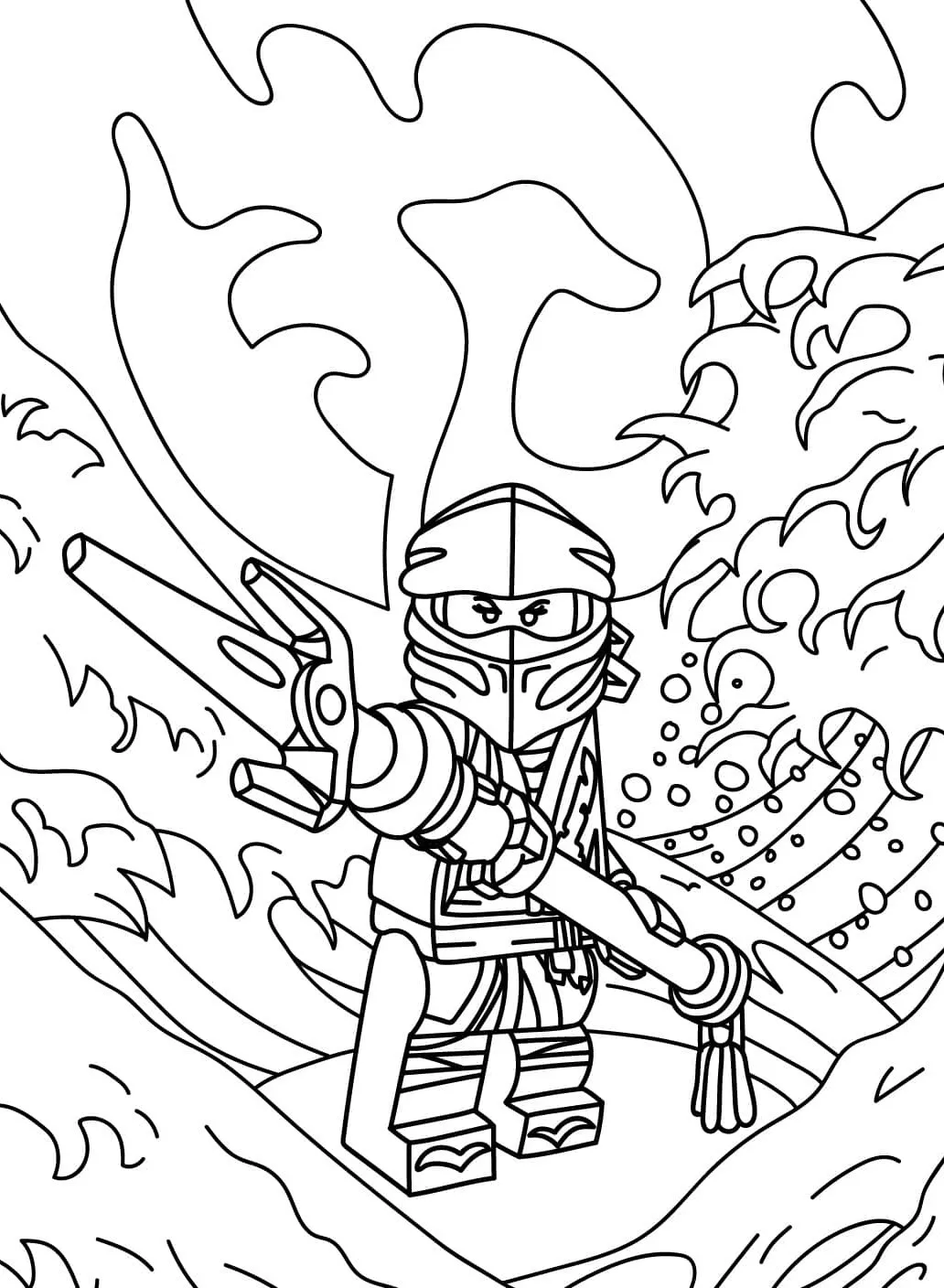 coloriage NinjaGo à imprimer pdf